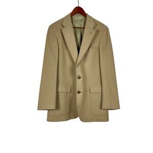 Vintage Ralph Lauren University 80’s USA Made Tan Beige Camel Hair Blazer 42R